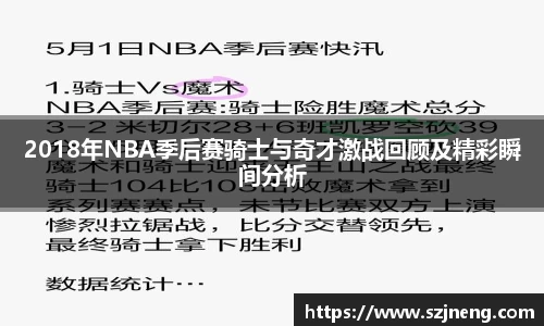 2018年NBA季后赛骑士与奇才激战回顾及精彩瞬间分析