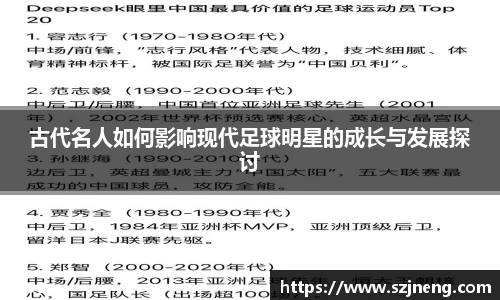 古代名人如何影响现代足球明星的成长与发展探讨